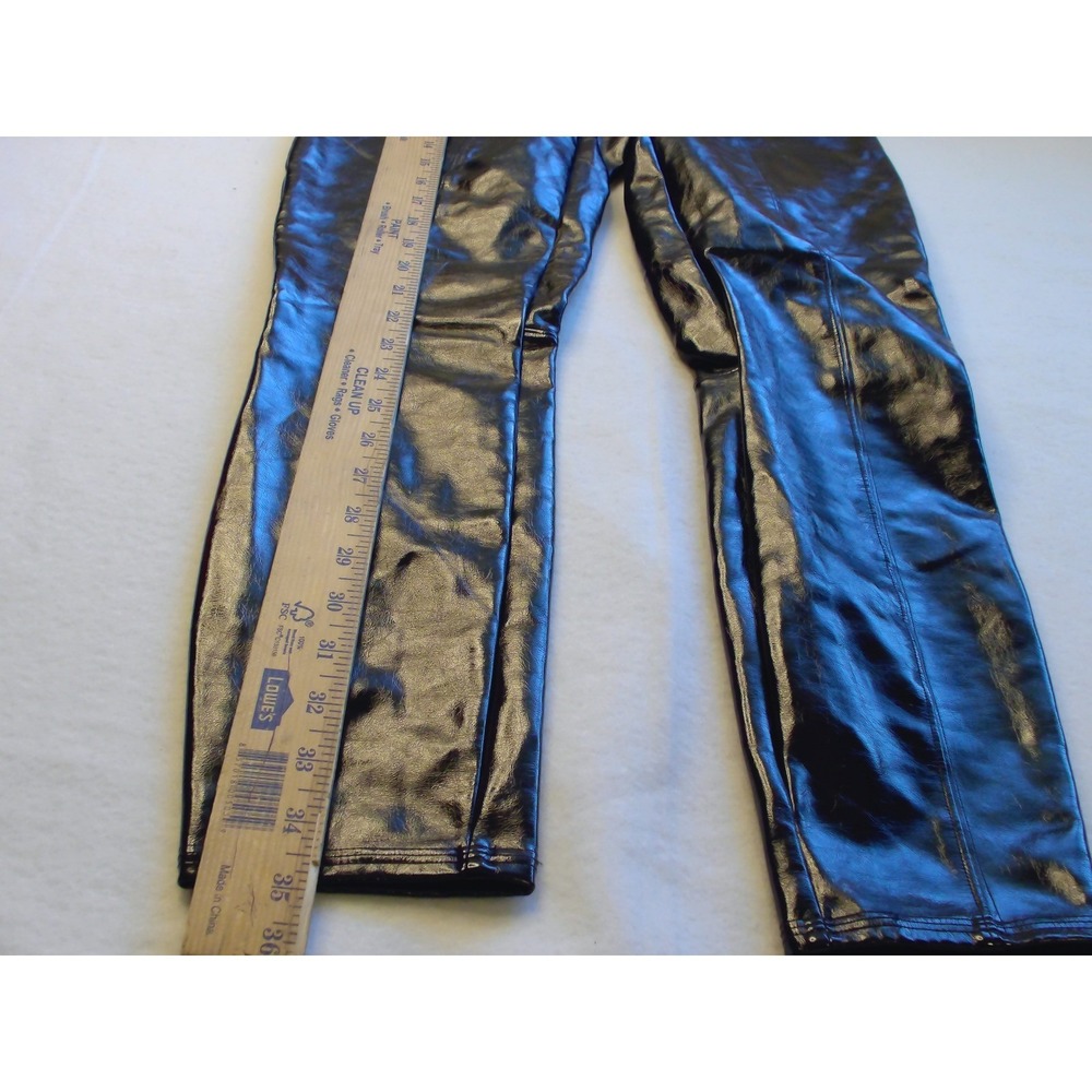 Spanx Faux Leather Patent Leggings Black High Waisted Shiny Pants Small S - Picture 10 of 12